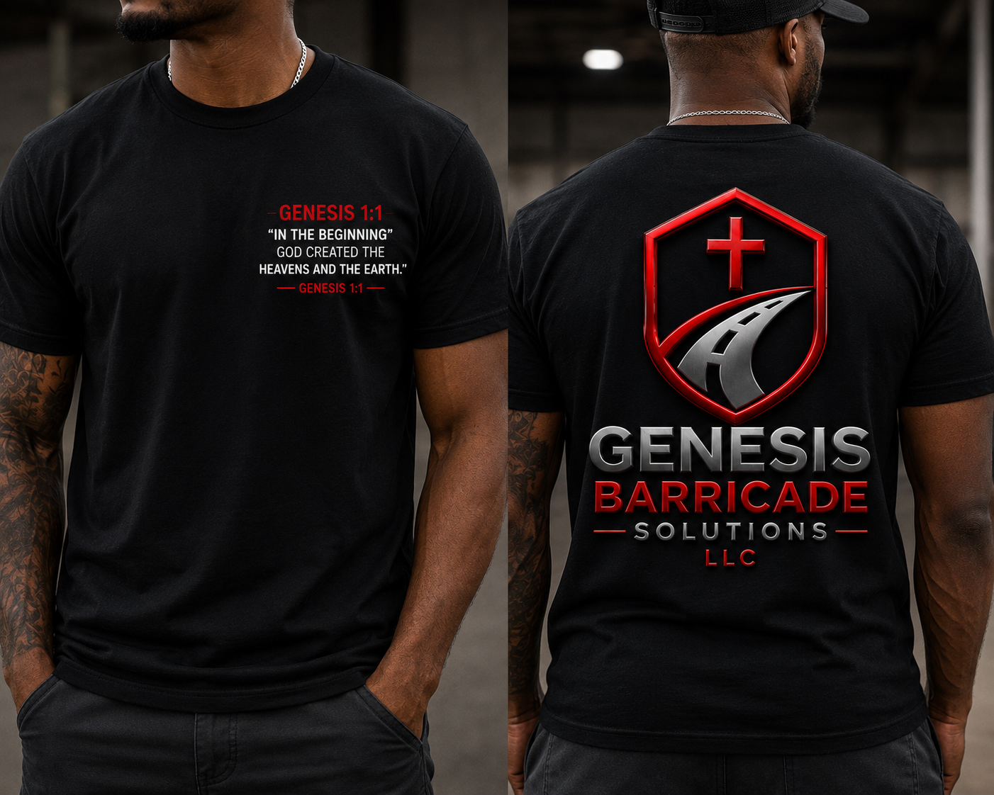 Genesis Barricade Solutions branded t-shirt